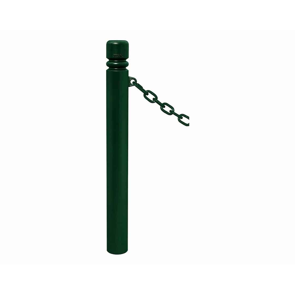 Potelet Province à chaînes RAL6005 - Potelet Ø114mm - 1 anneau - Pommeau City - PROCITY - 206494.6005