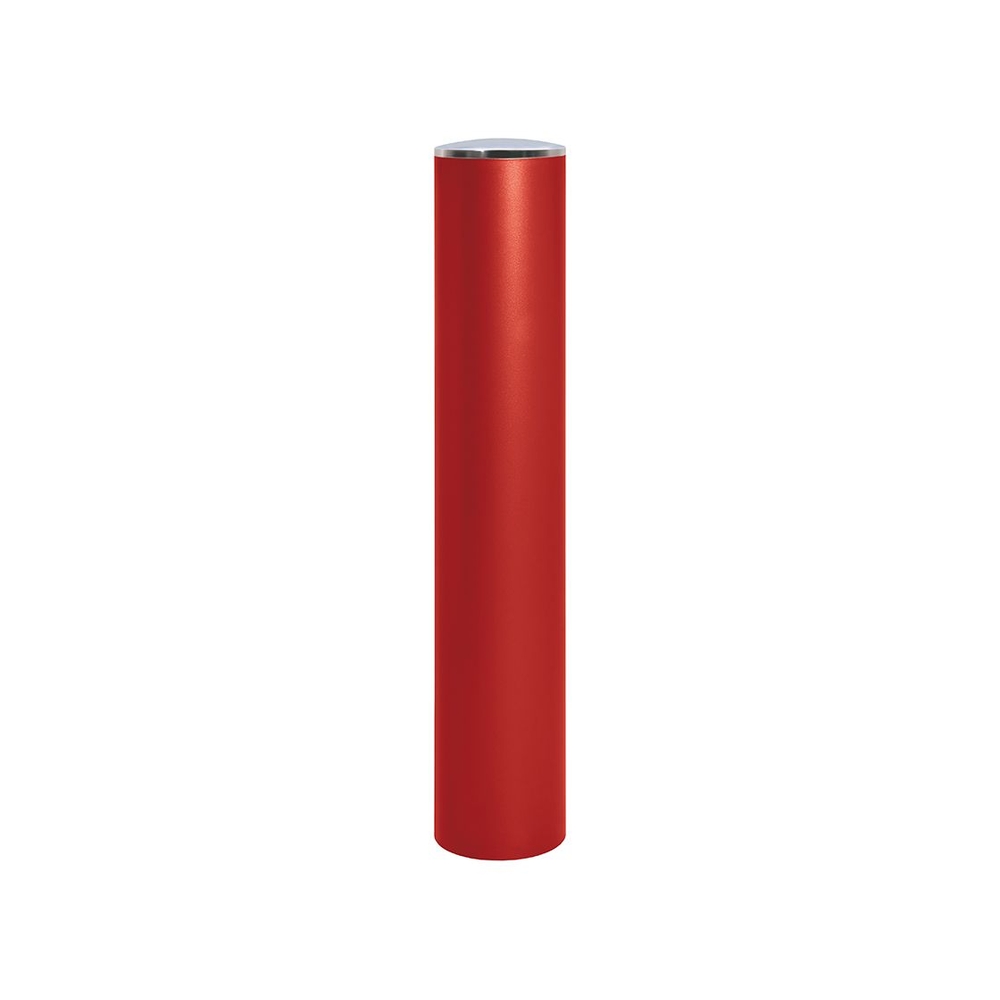 Borne anti-bélier RAL3004 - Pommeau couvercle Inox brossé - Peint sur zinc Ø220mm - PROCITY - 206539.3004