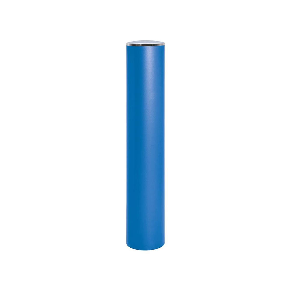Borne anti-bélier RAL5010 - Pommeau couvercle Inox brossé - Peint sur zinc Ø220mm - PROCITY - 206539.5010