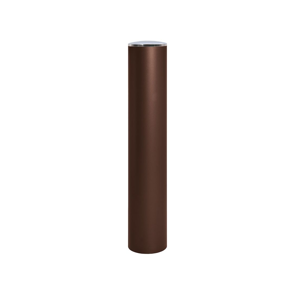Borne anti-bélier RAL8017 - Pommeau couvercle Inox brossé - Peint sur zinc Ø220mm - PROCITY - 206539.8017
