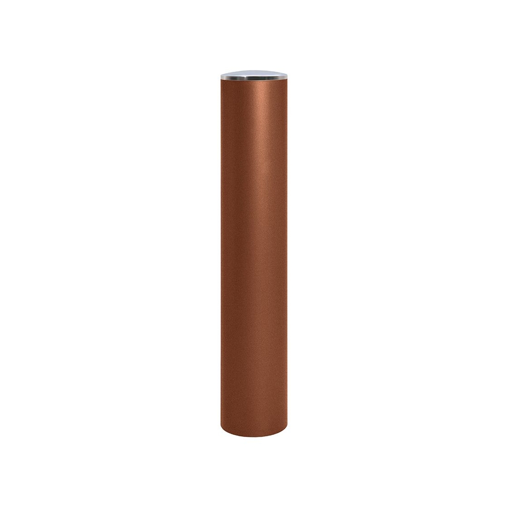 Borne anti-bélier Aspect Corten - Pommeau couvercle Inox brossé - Peint sur zinc Ø220mm - PROCITY - 206539.S025