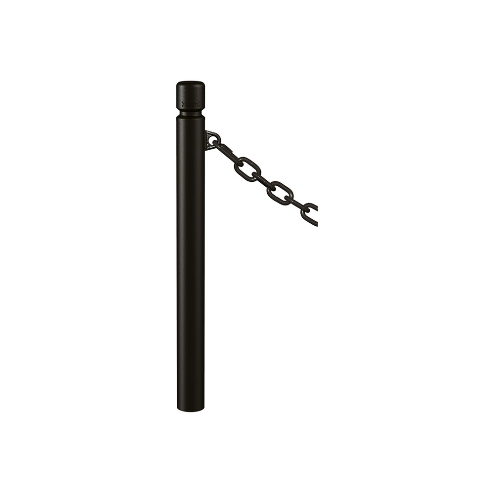 Potelet Agglo à chaînes RAL9005 - Potelet Ø76mm - 1 anneau - PROCITY - 206751.9005