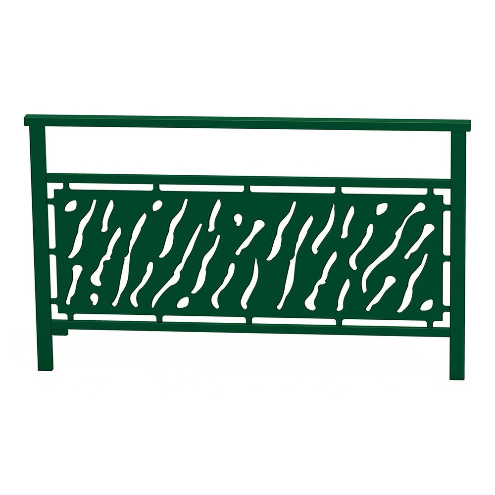 Barrière main courante Venise RAL6005 - 1500mm - Tôle découpée - PROCITY - 206821.6005