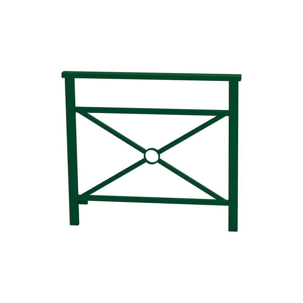 Barrière main courante Venise RAL6005 - 1000mm - Simple croix - PROCITY - 206825.6005