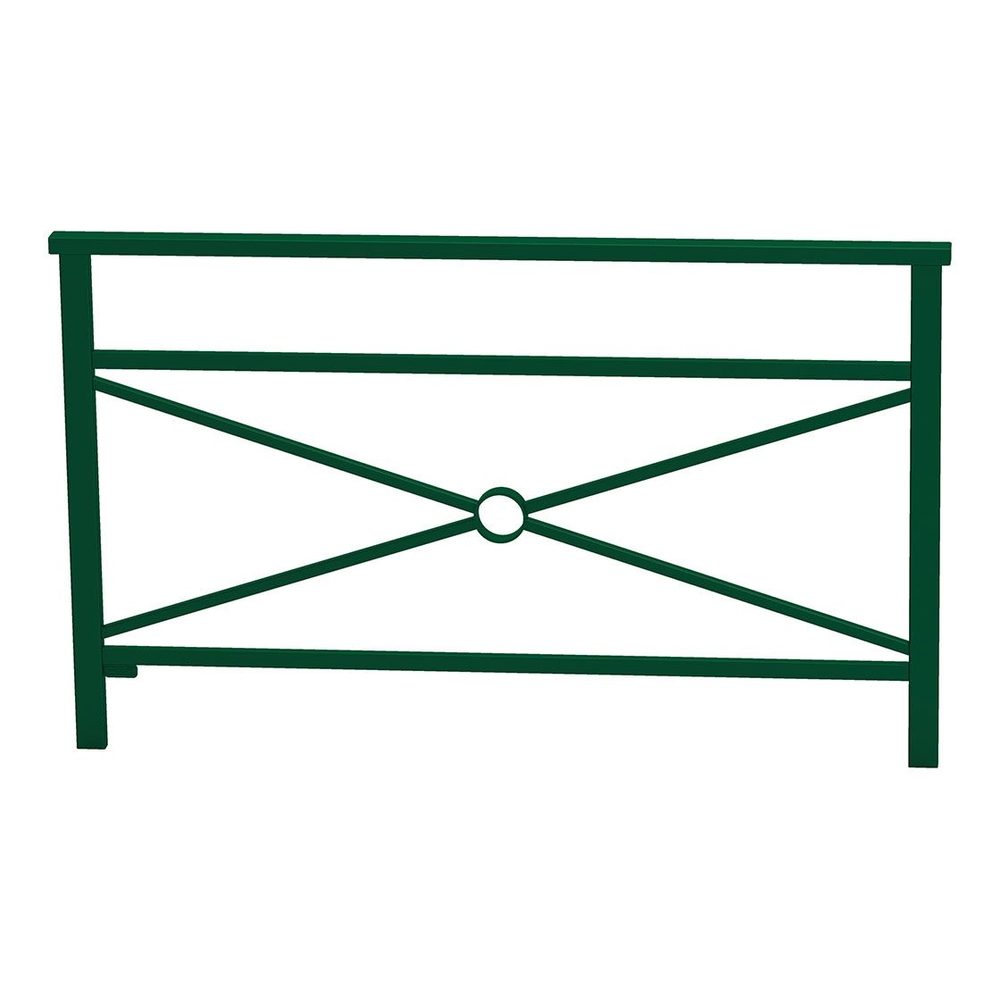 Barrière main courante Venise RAL6005 - 1500mm - Simple croix - PROCITY - 206826.6005