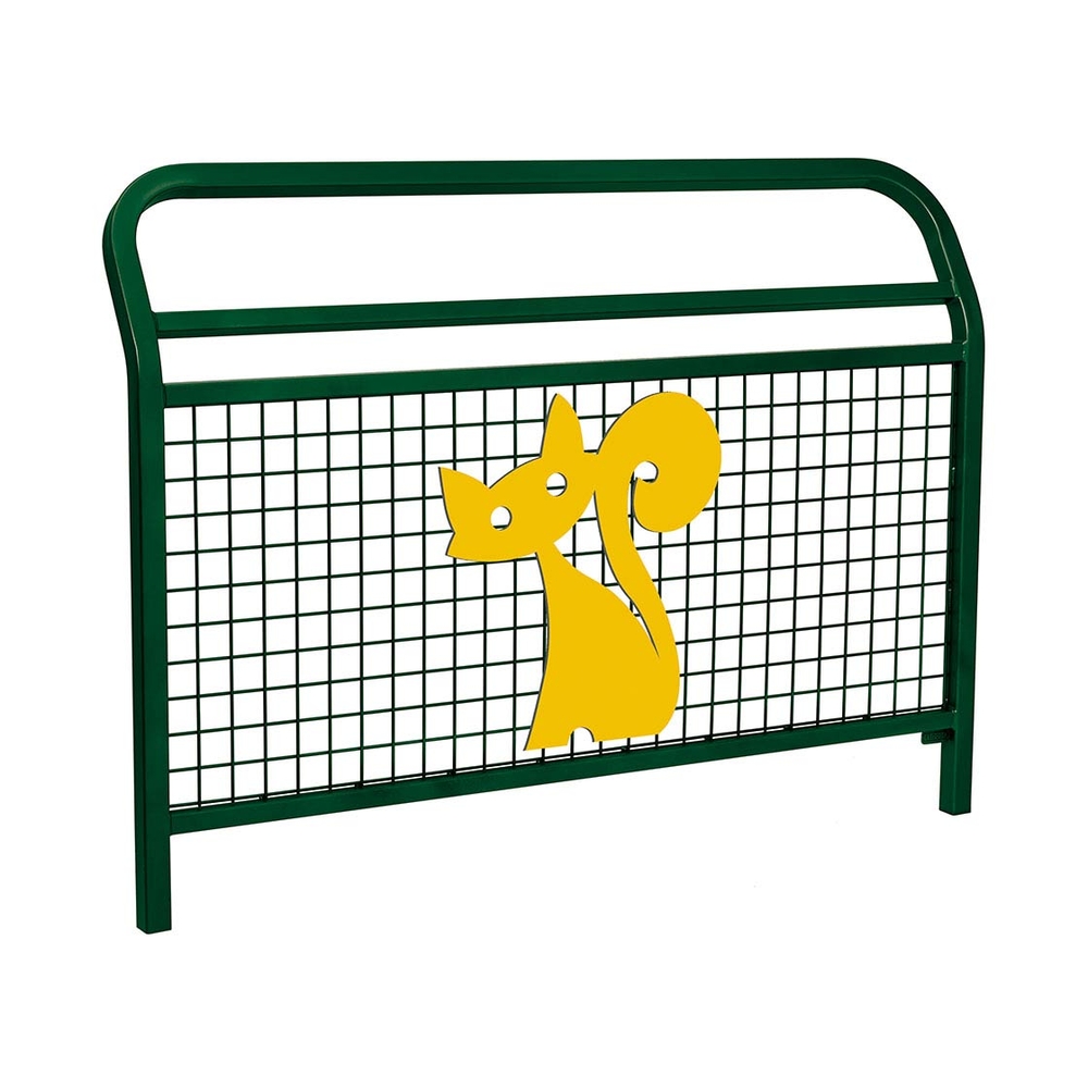 Barrière Spéciale Ecole Conviviale RAL6005 - Animation Le chat - PROCITY - 206960.6005