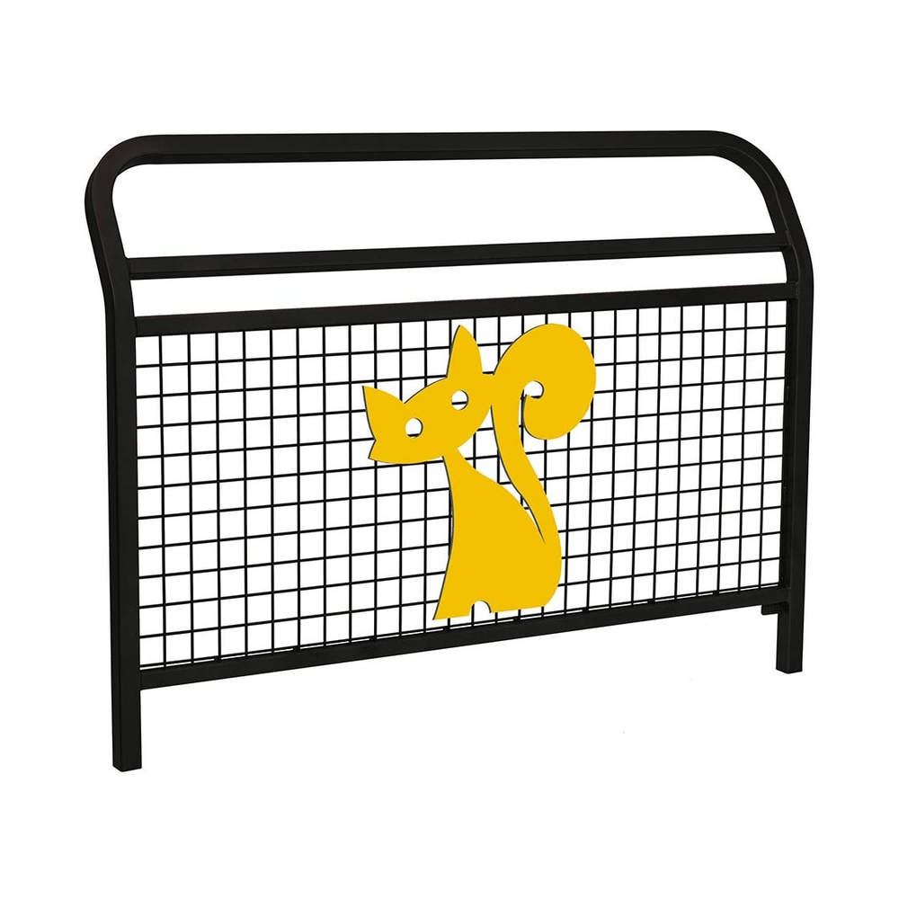 Barrière Spéciale Ecole Conviviale RAL9005 - Animation Le chat - PROCITY - 206960.9005