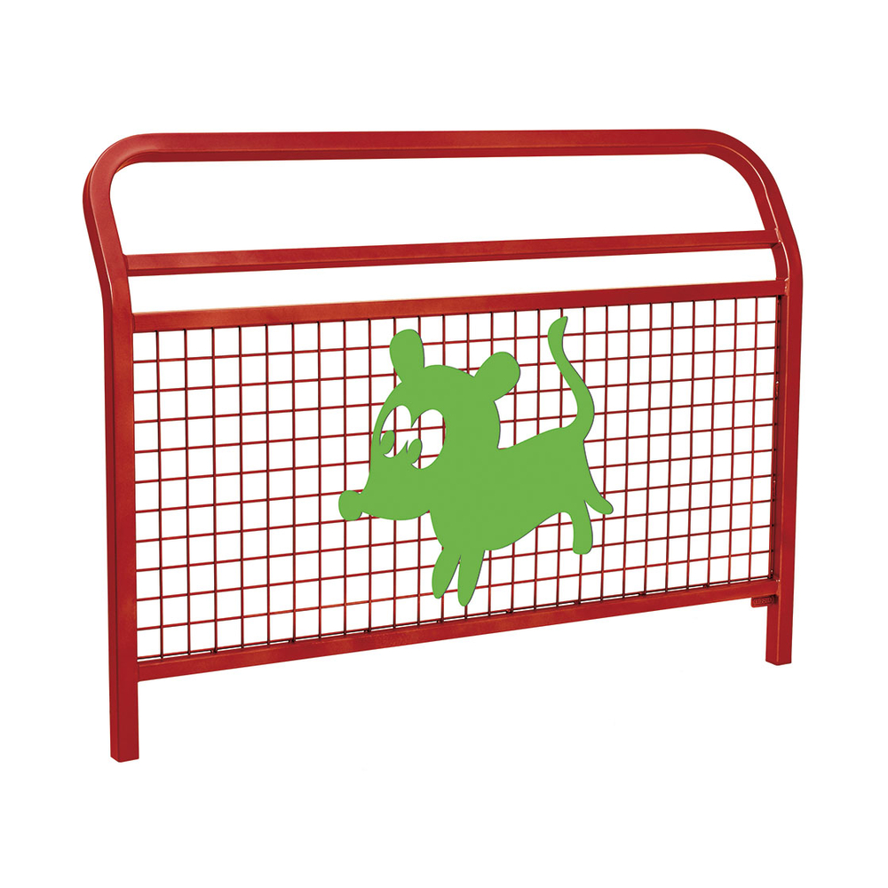 Barrière Spéciale Ecole Conviviale RAL3004 - Animation Le chien - PROCITY - 206965.3004