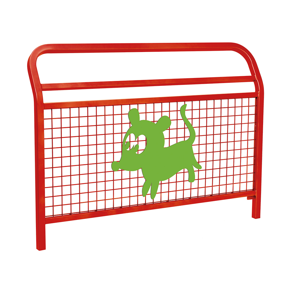 Barrière Spéciale Ecole Conviviale RAL3020 - Animation Le chien - PROCITY - 206965.3020
