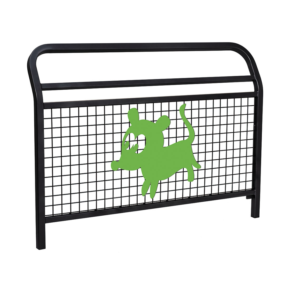 Barrière Spéciale Ecole Conviviale RAL9005 - Animation Le chien - PROCITY - 206965.9005