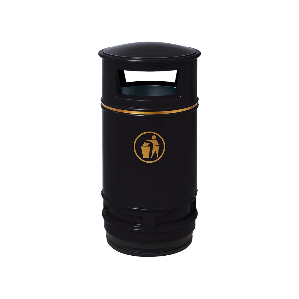 Corbeille Morvan 90 litres Noir - PROCITY - 208001.NOIR