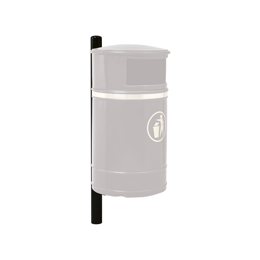 Poteau de fixation pour corbeille Morvan 40 litres Noir - PROCITY - 208019.NOIR