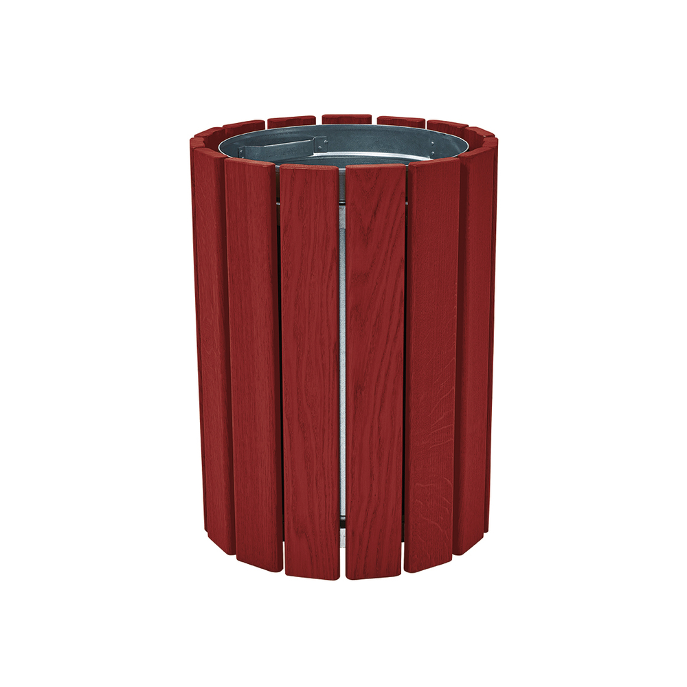 Corbeille Cologne 60 litres lasuré acajou - PROCITY - 208063.ACAJ