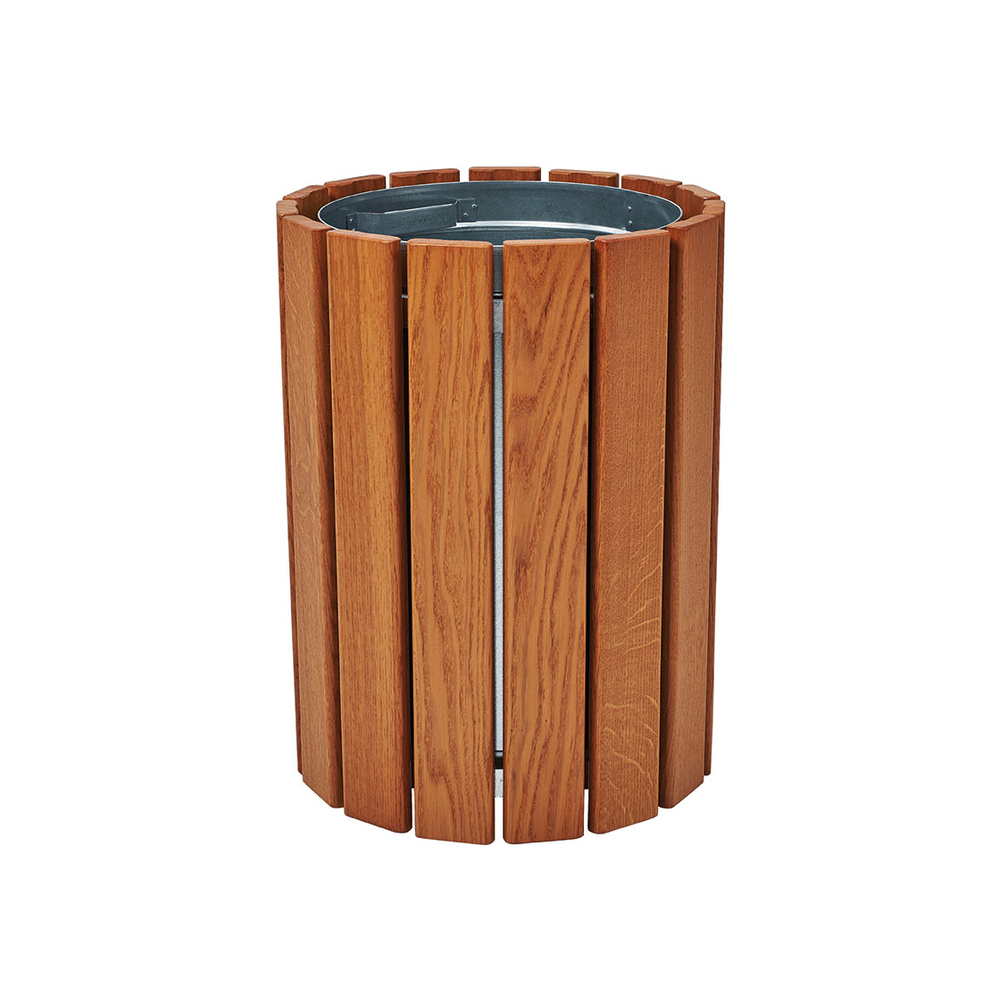 Corbeille Cologne 60 litres lasuré chêne clair - PROCITY - 208063.CHEC
