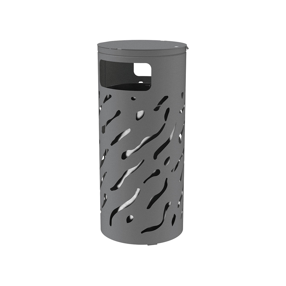 Corbeille Venise couvercle réhaussé 80 litres Gris PROCITY - 208103.GPRO