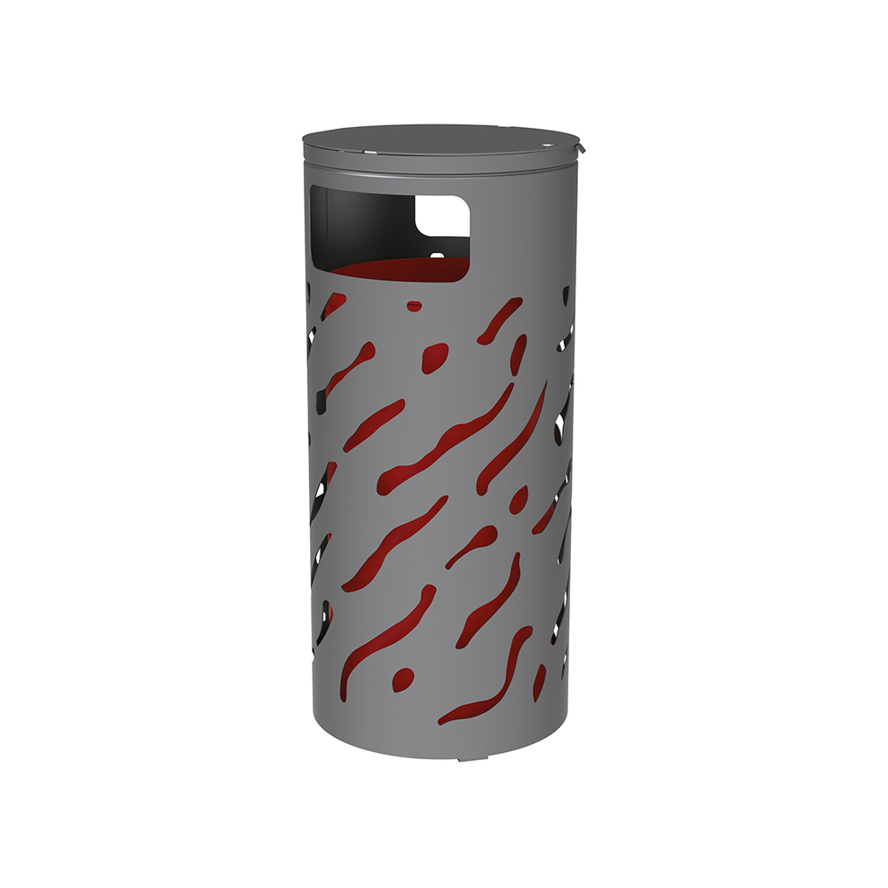 Corbeille Venise couvercle réhaussé 80 litres Gris PROCITY - 208107.GPRO