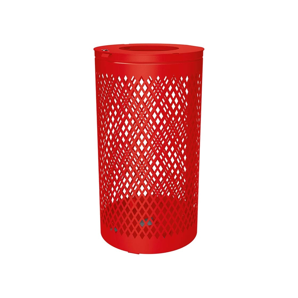 Corbeille Losange 120 litres RAL3020 - PROCITY - 208109.3020