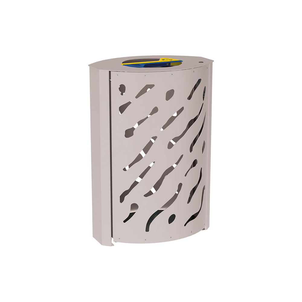 Corbeille Venise Tri sélectif 2x60 litres RAL7044 - Standard - PROCITY - 208128.7044