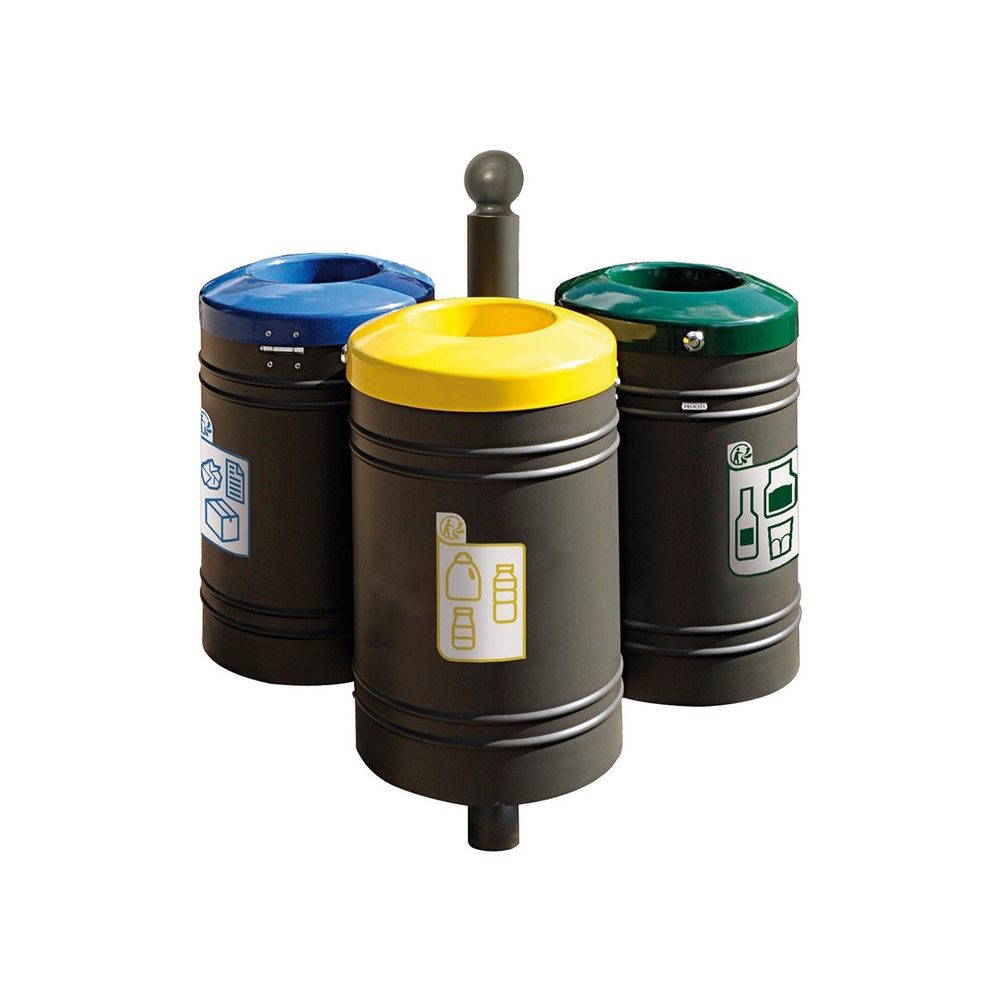 Corbeille Guyenne pour tri sélectif Boule 40 litres Gris PROCITY - 208137.GPRO