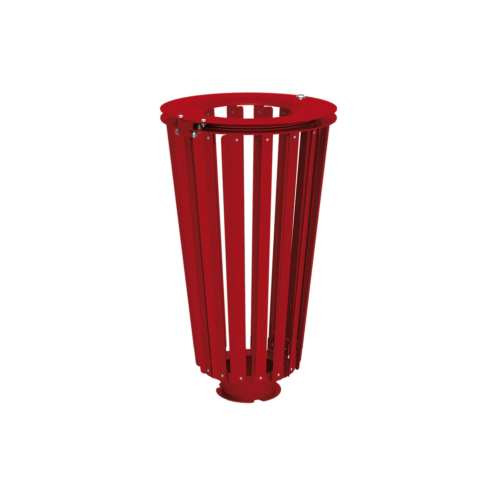 Corbeille Lofoten acier 80 litres RAL3004 - Sans seau intérieur - PROCITY - 208171.3004
