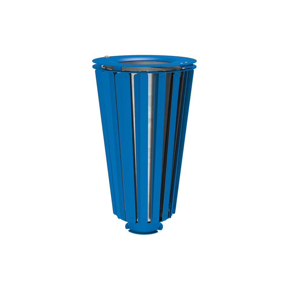Corbeille Lofoten acier 80 litres RAL5010 - seau intérieur - PROCITY - 208172.5010