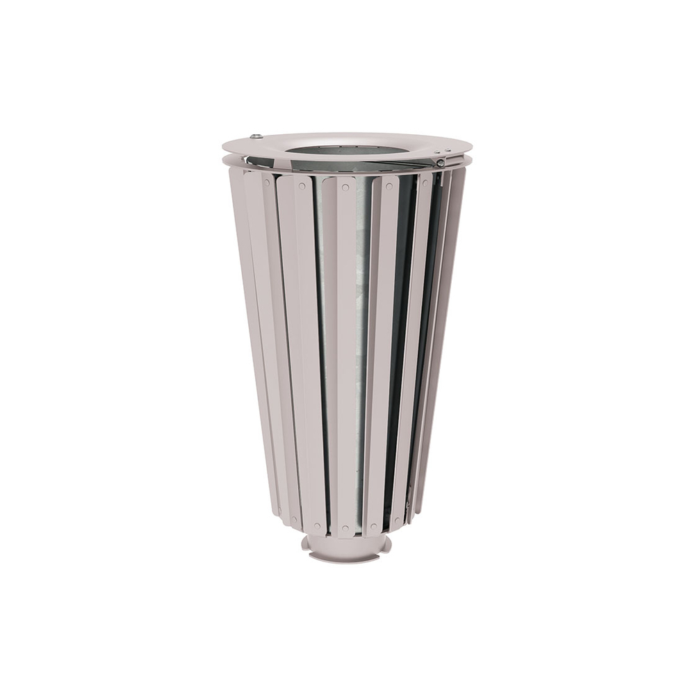 Corbeille Lofoten acier 80 litres RAL7044 - seau intérieur - PROCITY - 208172.7044