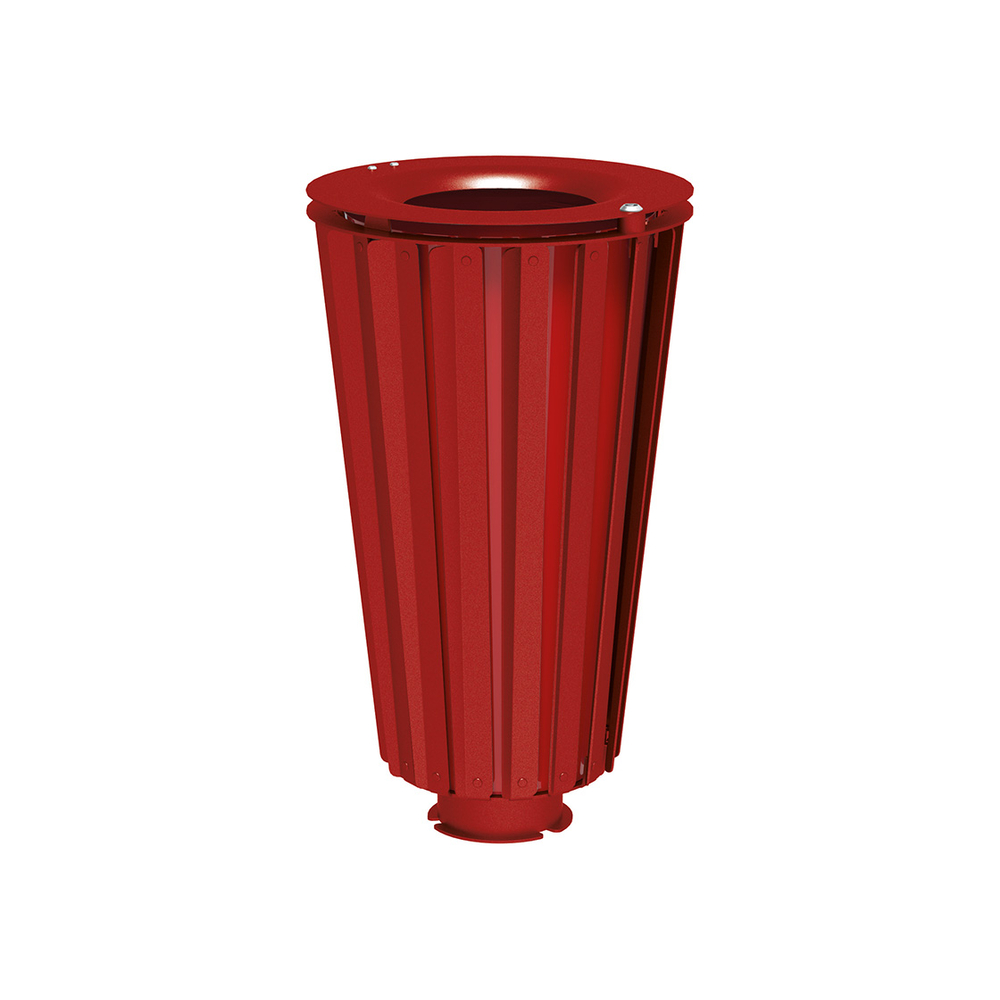 Corbeille Lofoten acier 80 litres RAL3004 - seau peint sur Galva - PROCITY - 208175. 3004
