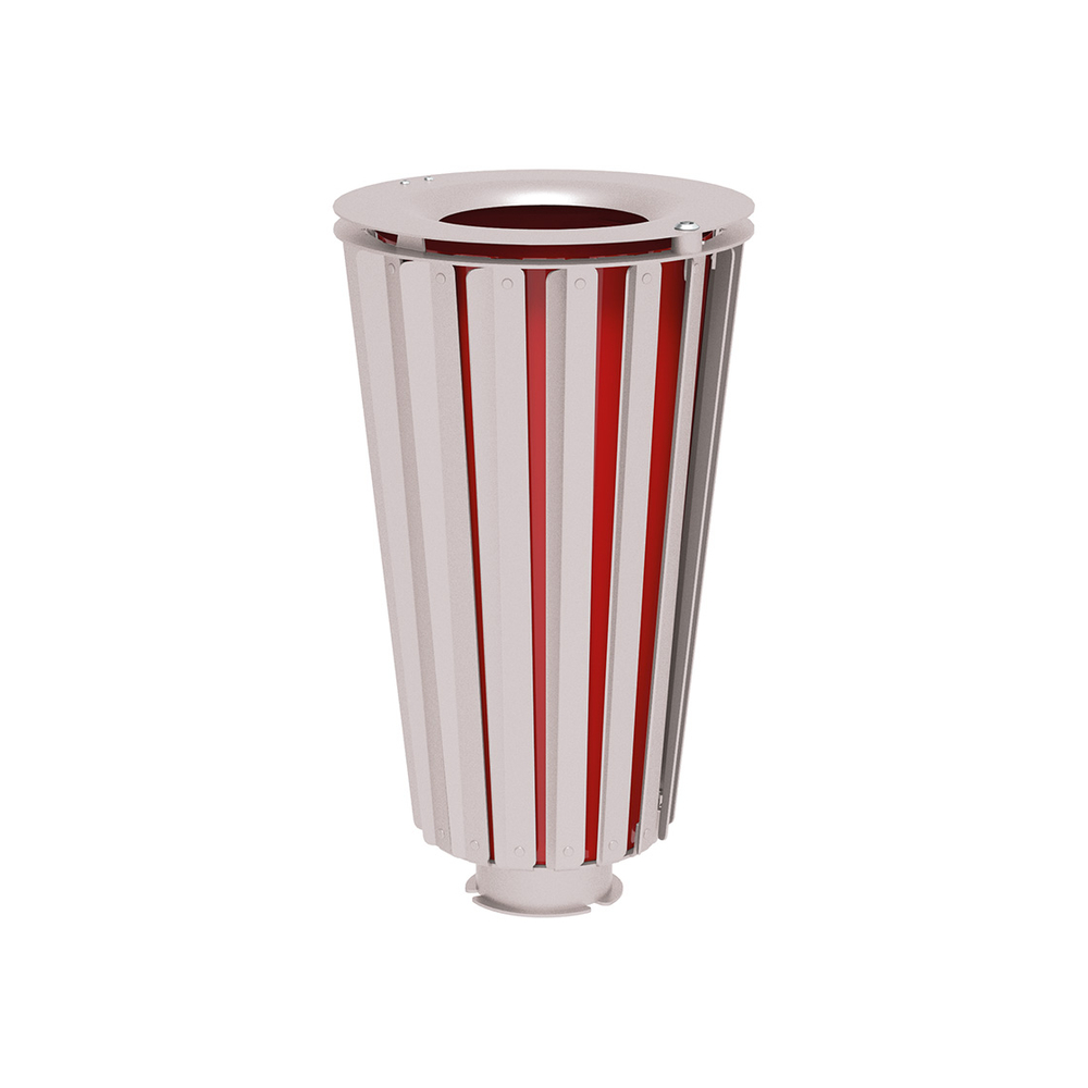 Corbeille Lofoten acier 80 litres RAL7044 - seau peint sur Galva - PROCITY - 208175.7044