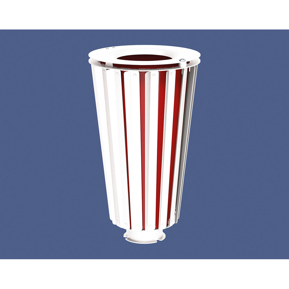 Corbeille Lofoten acier 80 litres RAL9010 - seau peint sur Galva - PROCITY - 208175.9010