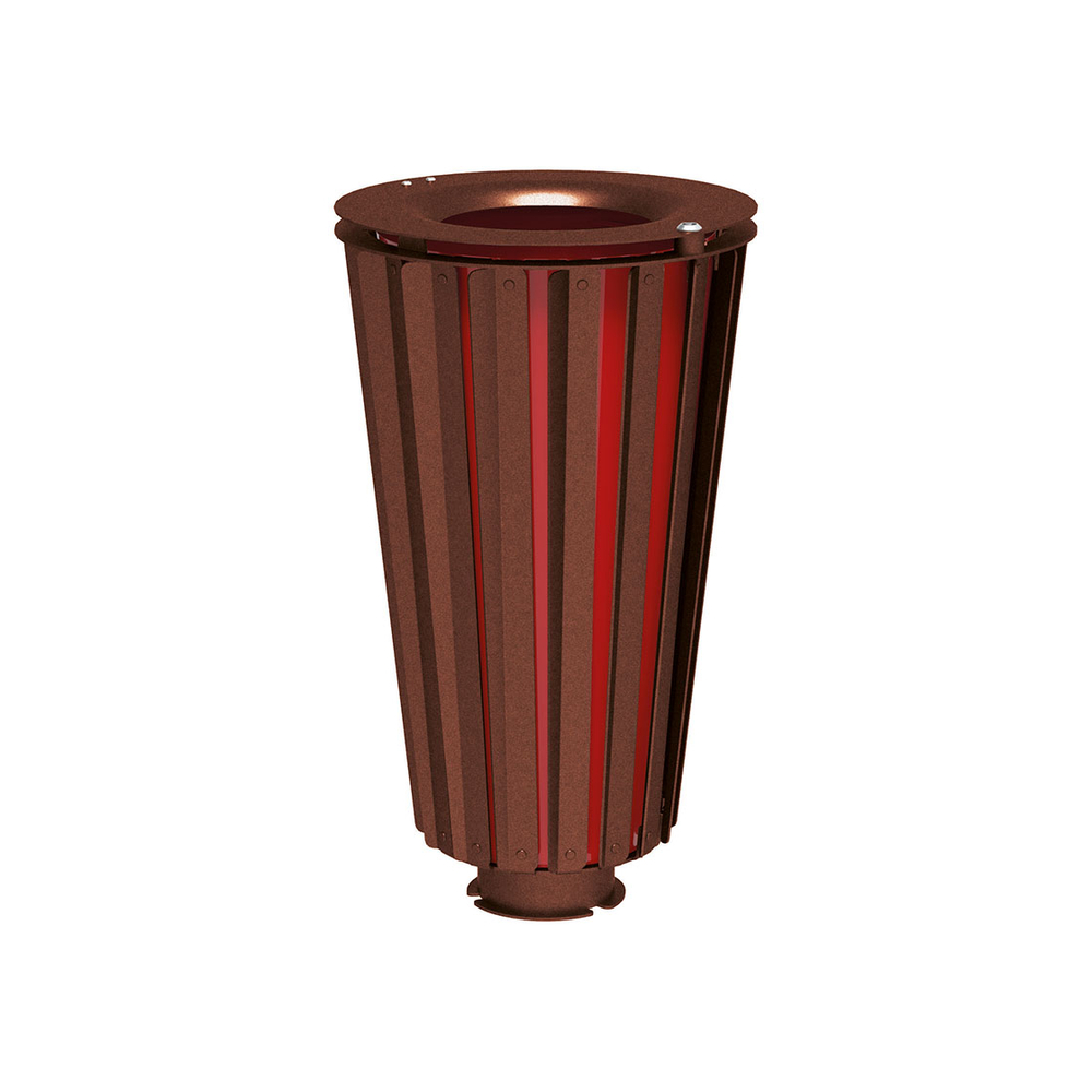 Corbeille Lofoten acier 80 litres Aspect Corten - seau peint sur Galva - PROCITY - 208175.S025