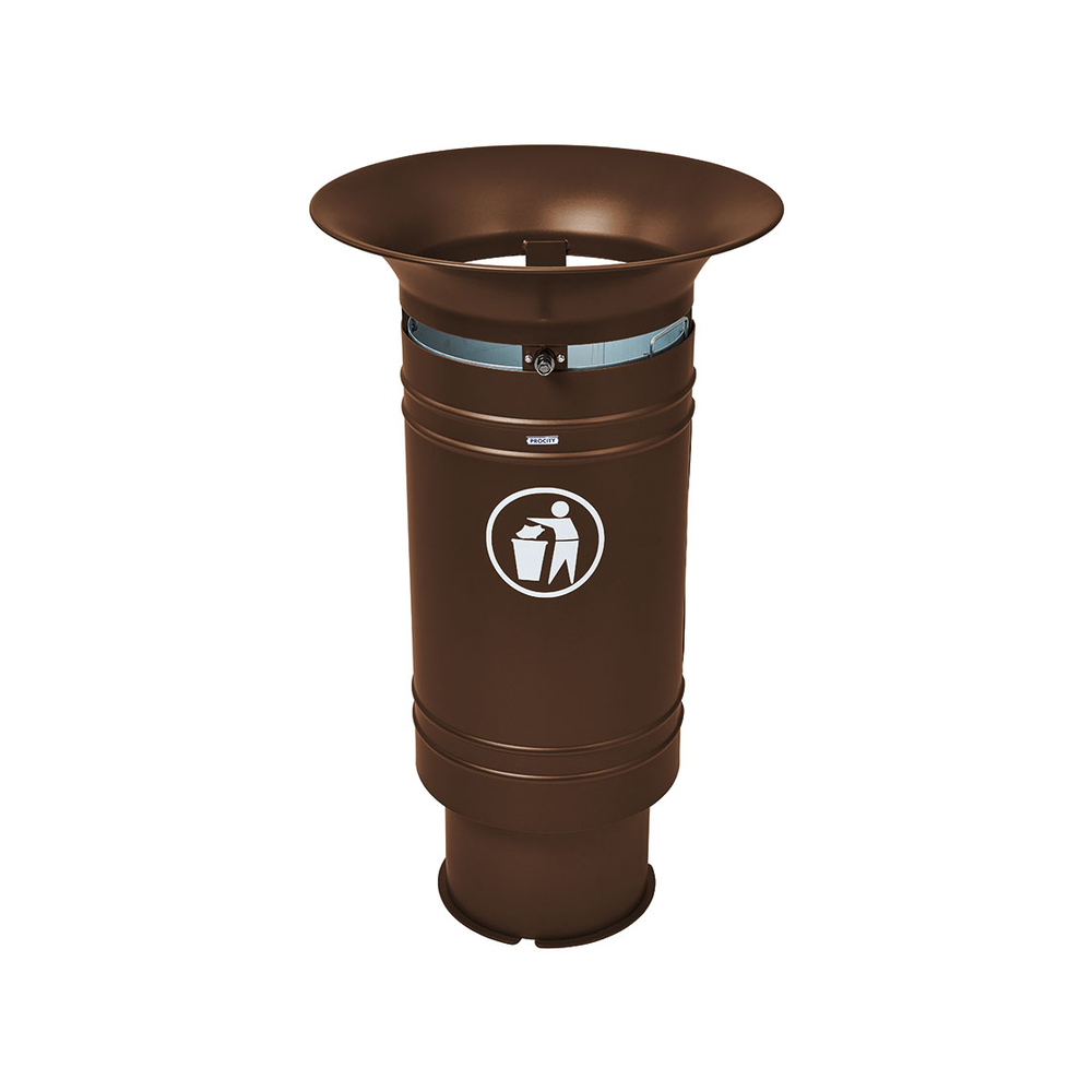 Corbeille Cévennes 60 litres RAL8017 - PROCITY - 208201.8017