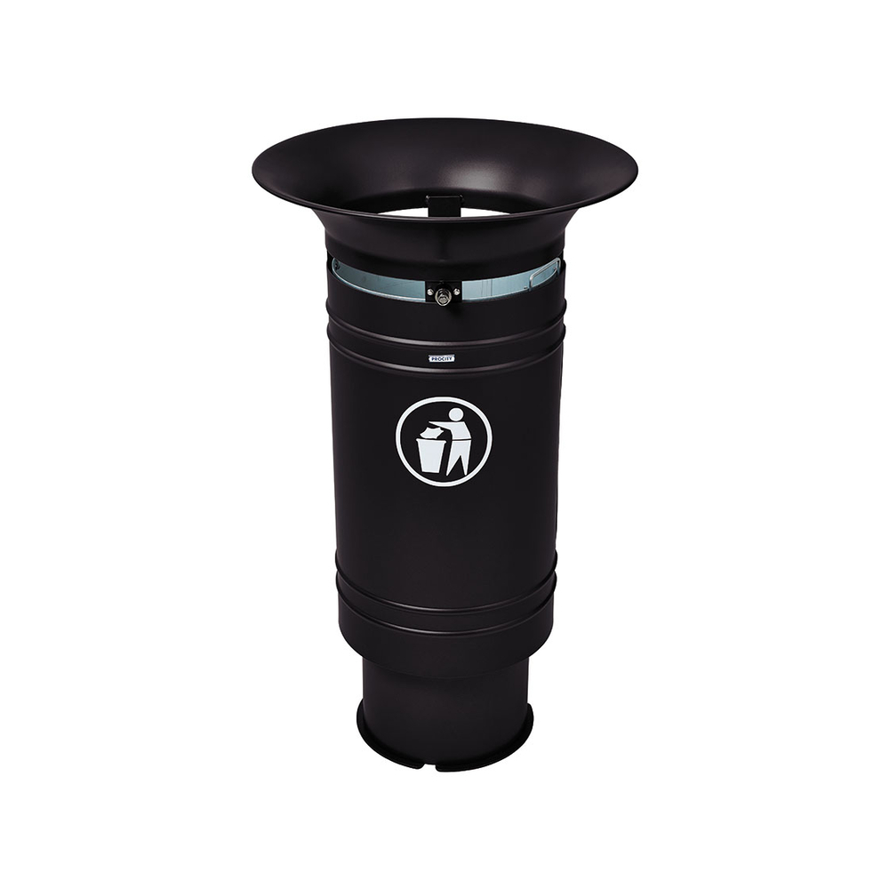 Corbeille Cévennes 60 litres RAL9005 - PROCITY - 208201.9005