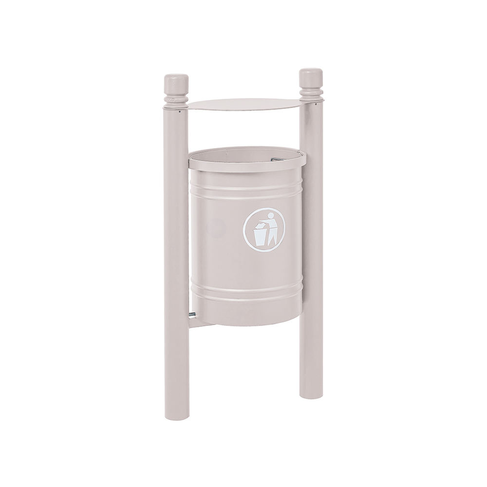 Corbeille Saintonge City 40 litres RAL7044 - seau intérieur - PROCITY - 208225.7044