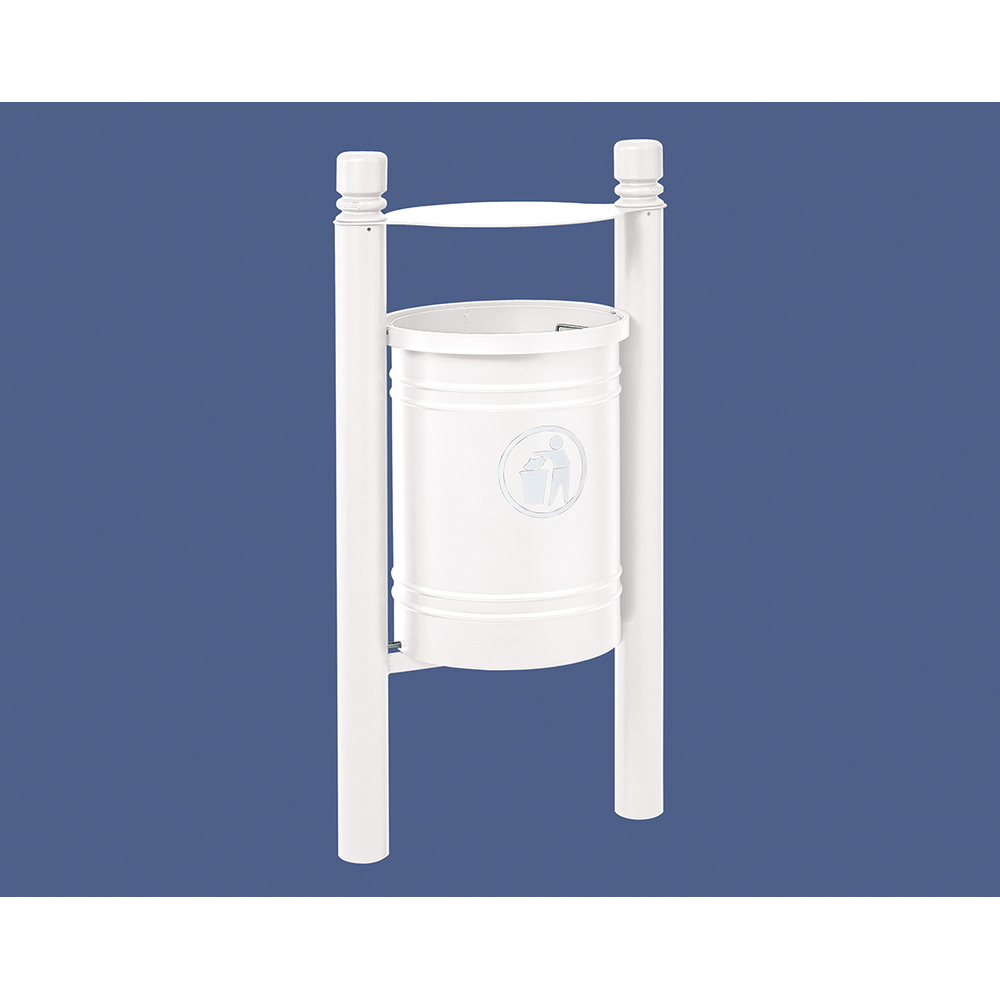 Corbeille Saintonge City 40 litres RAL9010 - seau intérieur - PROCITY - 208225.9010