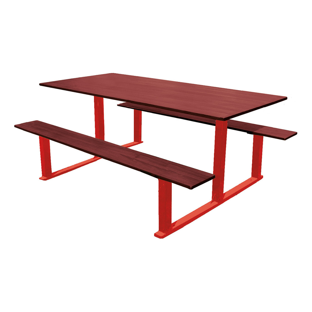 Table de pique-nique Riga RAL3004 - Standard - 1500mm - PROCITY - 209472.3004.ACAJ