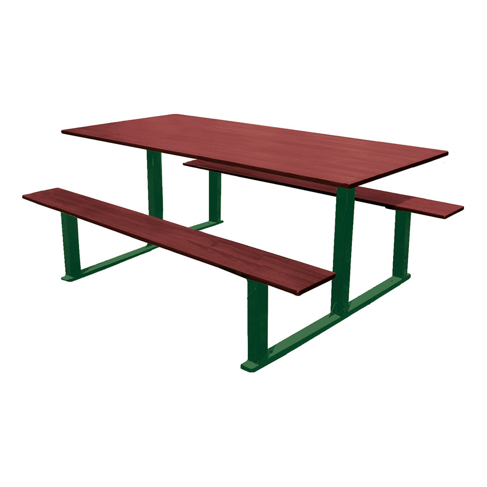 Table de pique-nique Riga RAL6005 - Standard - 1500mm - PROCITY - 209472.6005.ACAJ