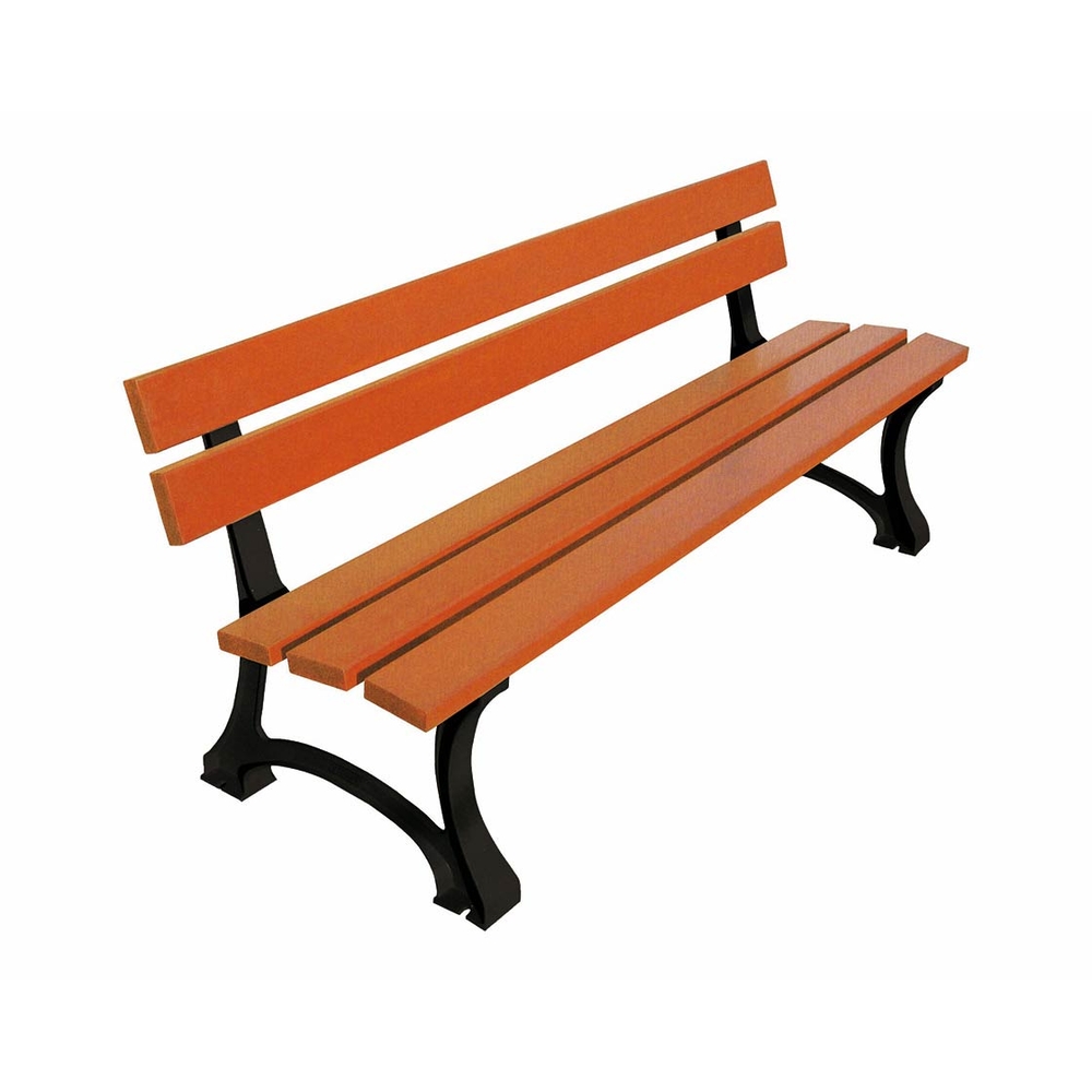 Banc bois et acier Mora Noir - Bois résineux lasuré chêne clair - PROCITY - 209482.9005.CHEC