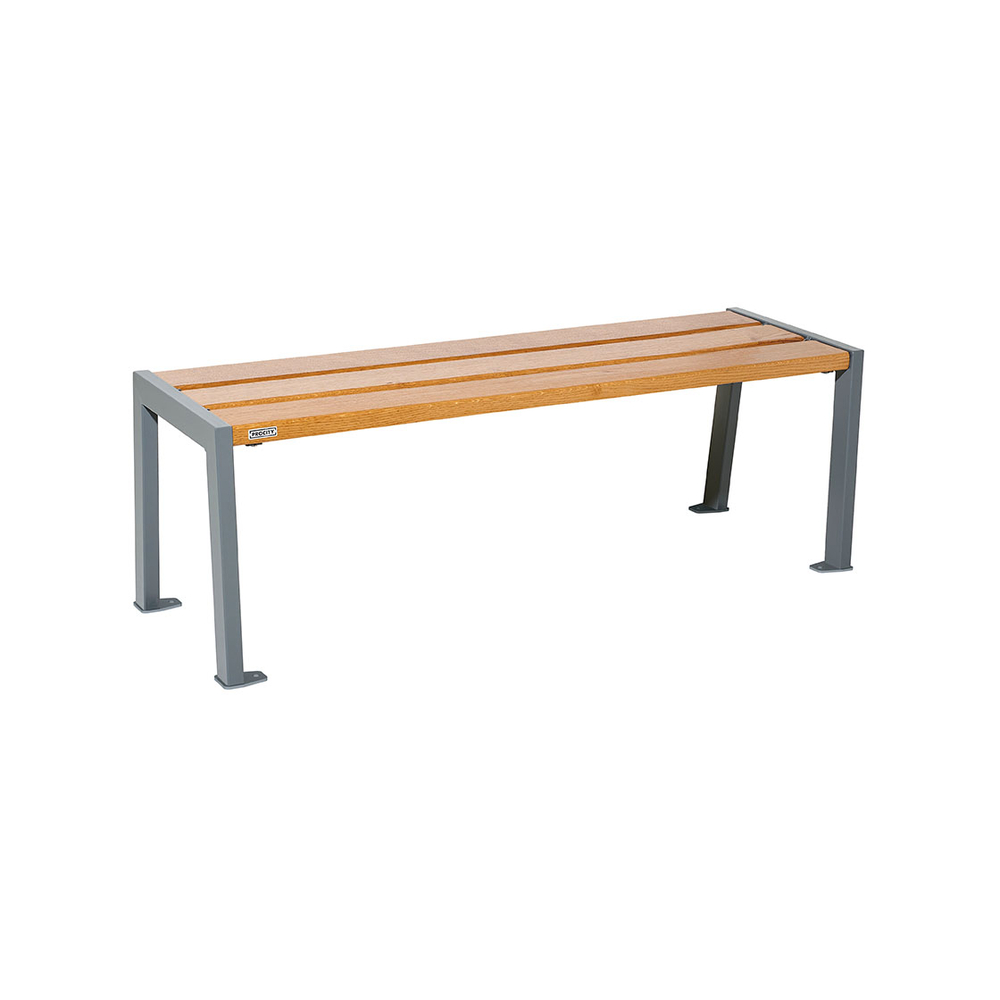 Banquette Silaos acier et bois Gris PROCITY - 209631.GPRO.CHEC