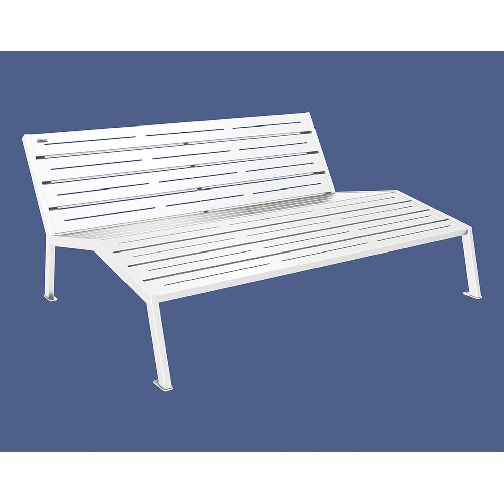 Chaise longue acier Silaos RAL9010 - Sans accoudoir - PROCITY - 209662.9010