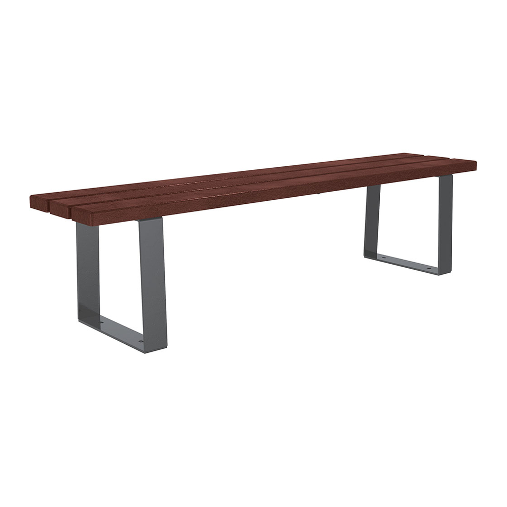 Banquette Riga acier et plastique recyclé Gris PROCITY - 209686.GPRO