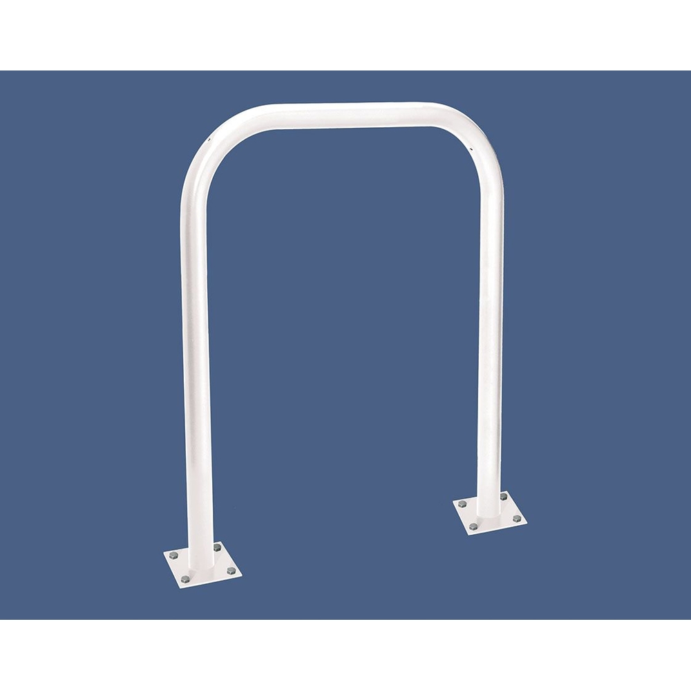 Arceau simple Ø60mm RAL9010 - 1000mm - Sur platines - Peint sur zinc - PROCITY - 294020.9010