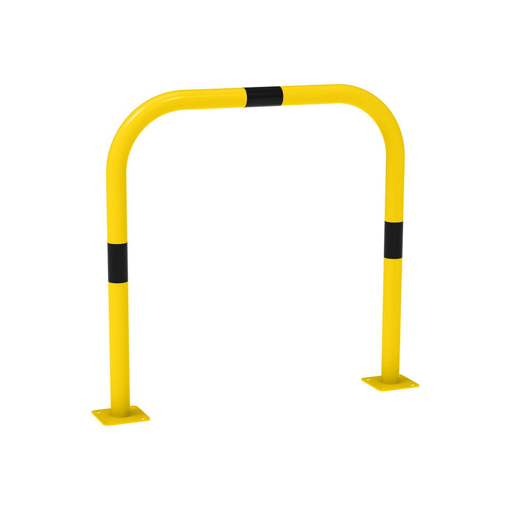 Arceau simple Ø60mm 1000mm - RAL1021 bandes noires - PROCITY - 294043