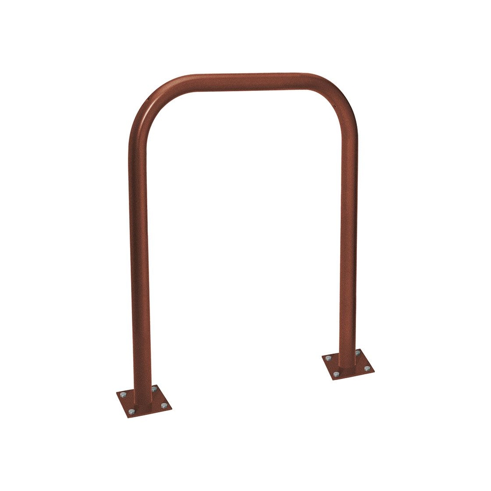 Arceau simple Ø60mm Aspect Corten - 1000mm - Sur platines - Peint sur galva - PROCITY - 294056.S025