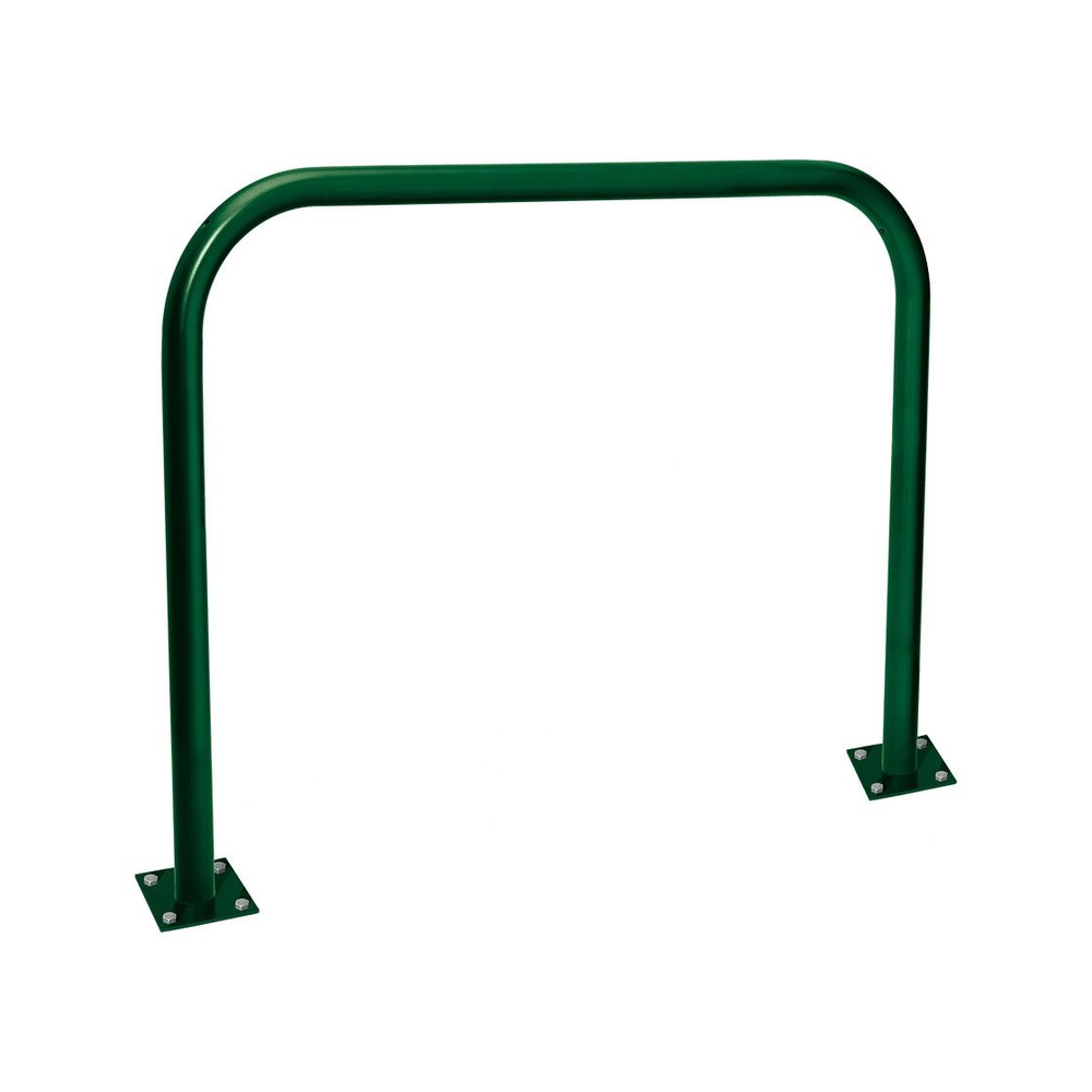 Arceau simple Ø60mm RAL6005 - 1500mm - Sur platines - Peint sur galva - PROCITY - 294057.6005