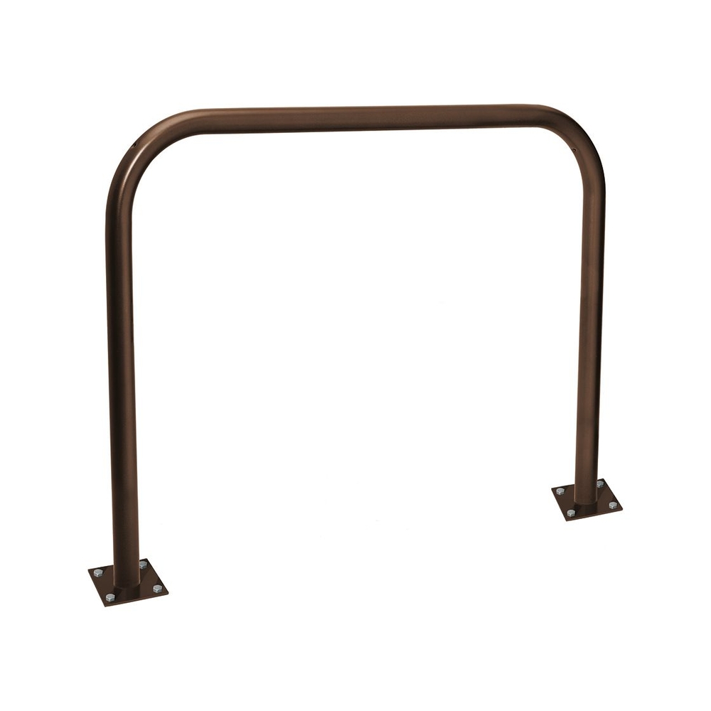 Arceau simple Ø60mm RAL8017 - 1500mm - Sur platines - Peint sur galva - PROCITY - 294057.8017