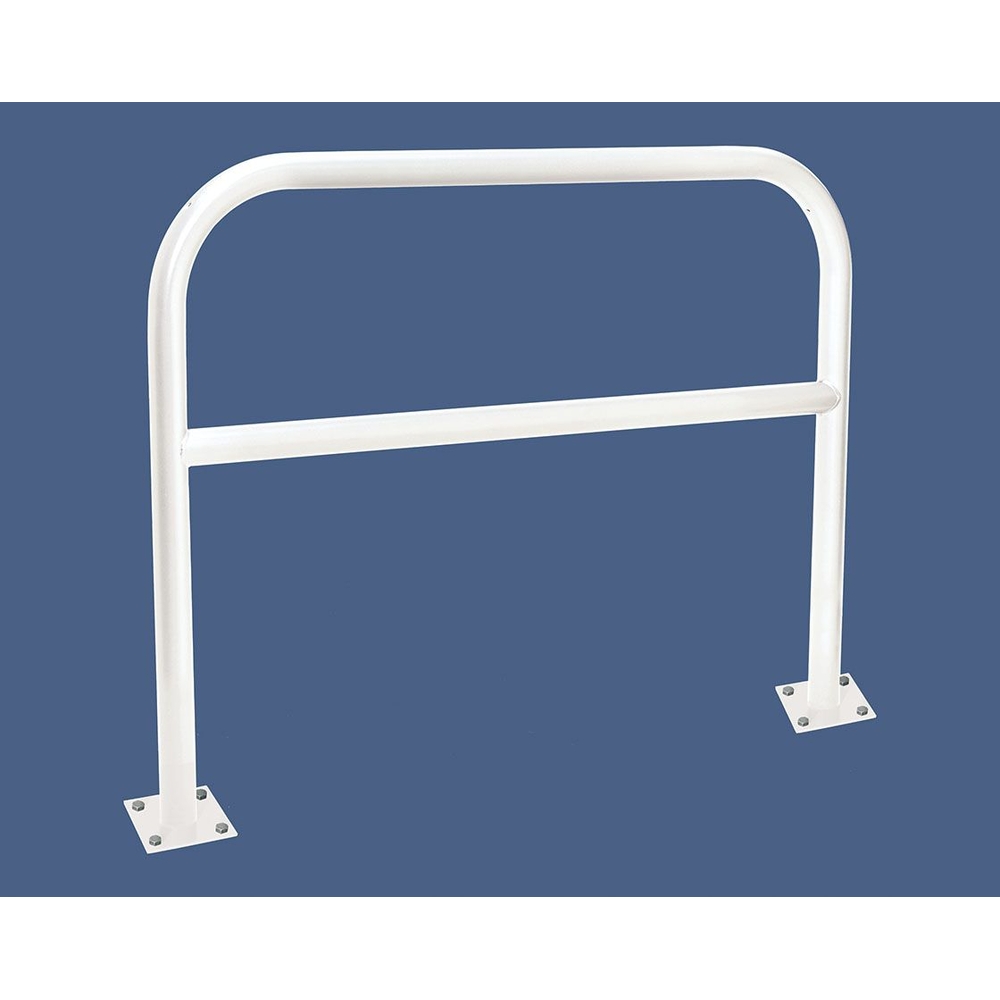 Arceau renforcé Ø60mm RAL9010 - 1500mm - Sur platines - Peint sur zinc - PROCITY - 294221.9010