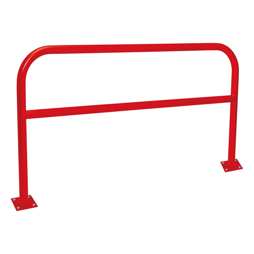 Arceau renforcé Ø60mm RAL3020 - 2000mm - Sur platines - Peint sur zinc - PROCITY - 294222.3020
