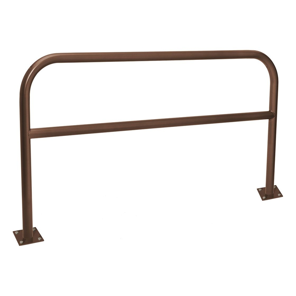 Arceau renforcé Ø60mm RAL8017 - 2000mm - Sur platines - Peint sur zinc - PROCITY - 294222.8017
