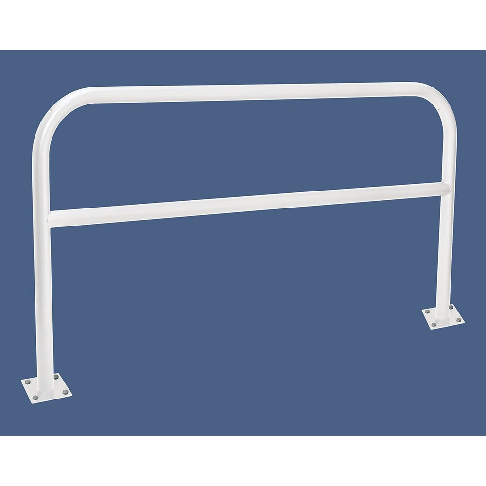 Arceau renforcé Ø60mm RAL9010 - 2000mm - Sur platines - Peint sur zinc - PROCITY - 294222.9010