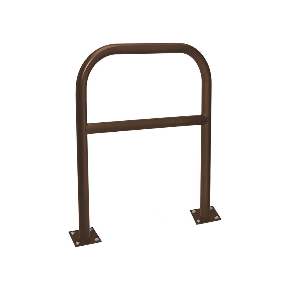 Arceau renforcé Ø60mm RAL8017 - 1000mm - Sur platines - Peint sur galva - PROCITY - 294256.8017